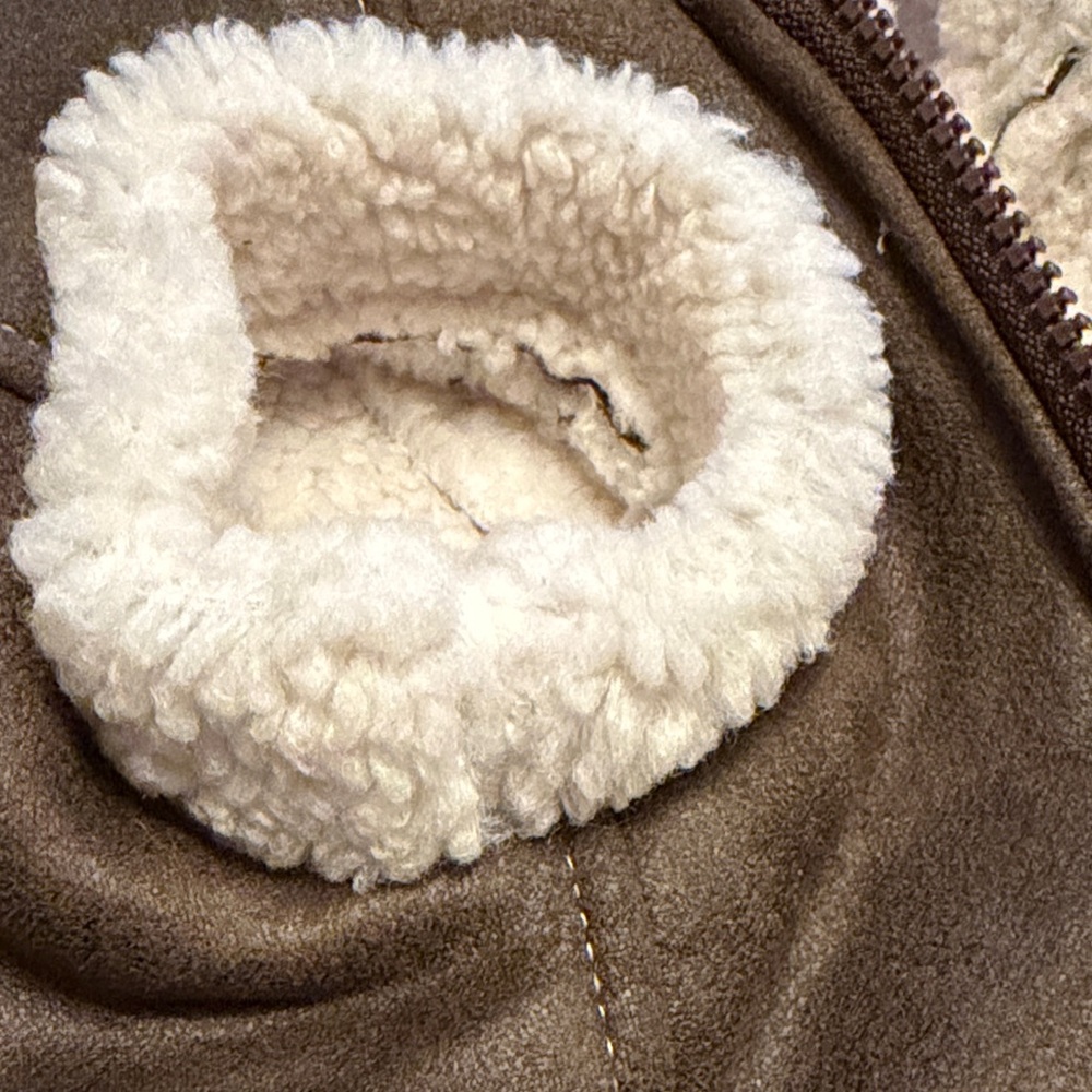 Brown Faux Leather CC Dog Coat - Picture 6 of 7